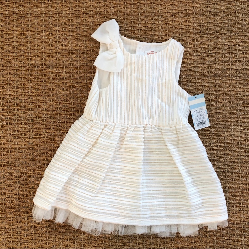 NWT. Cat & Jack 2 piece Easter dress set. 18 mon.
